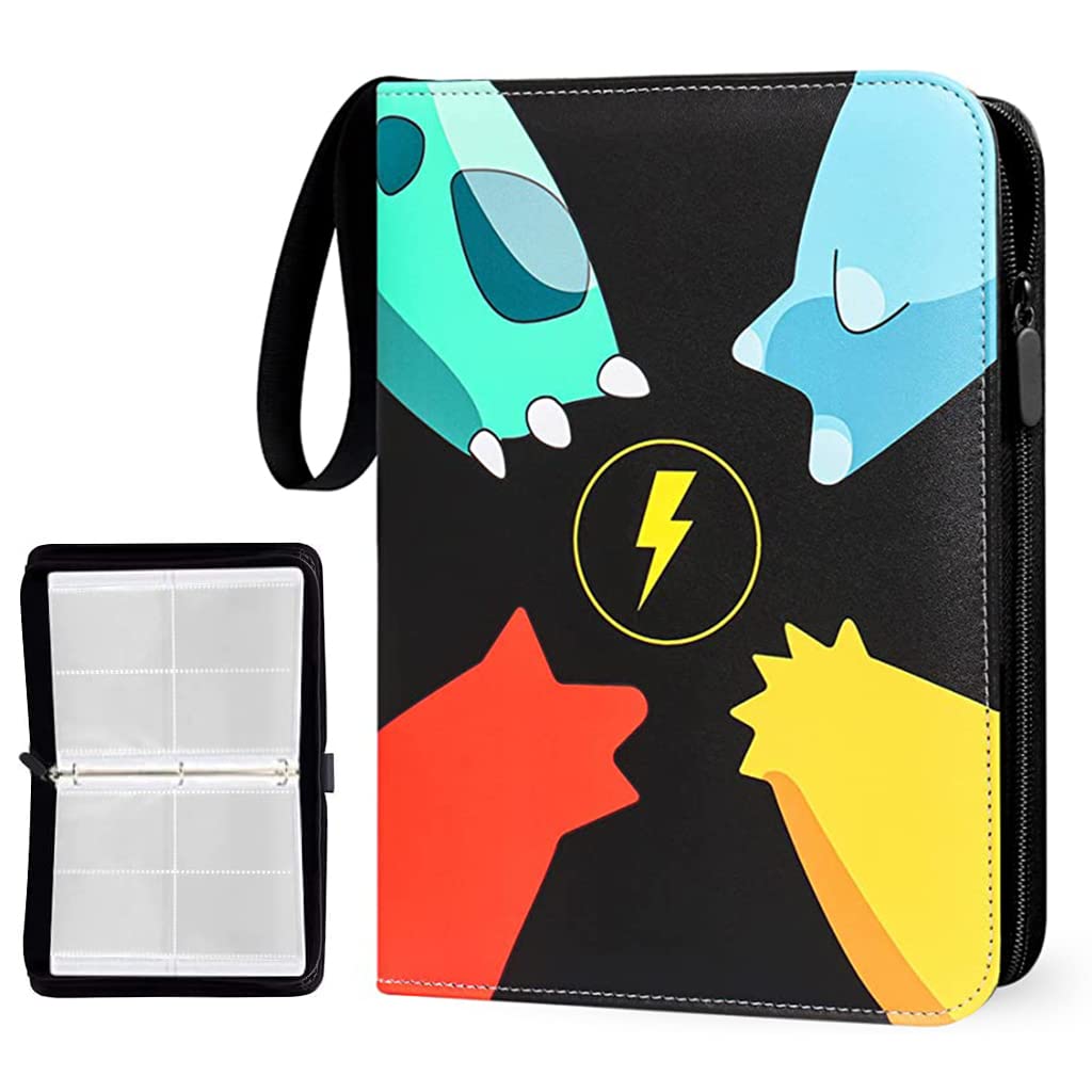 PATPAT Poke-mon Binder, Cards Collector Album Holder for 400 Poke-mon Cards Cartoon Prints Zipper Bag Trading Card Binder Poke-mon Cards Collection Bag Game Cards Case Gift for Kids Boys Girls PATPAT Poke-mon Binder, Cards Collector Album Holder for 400 Poke-mon Cards Cartoon Prints Zipper Bag Trading Card Binder Poke-mon Cards Collection Bag Game Cards Case Gift for Kids Boys Girls